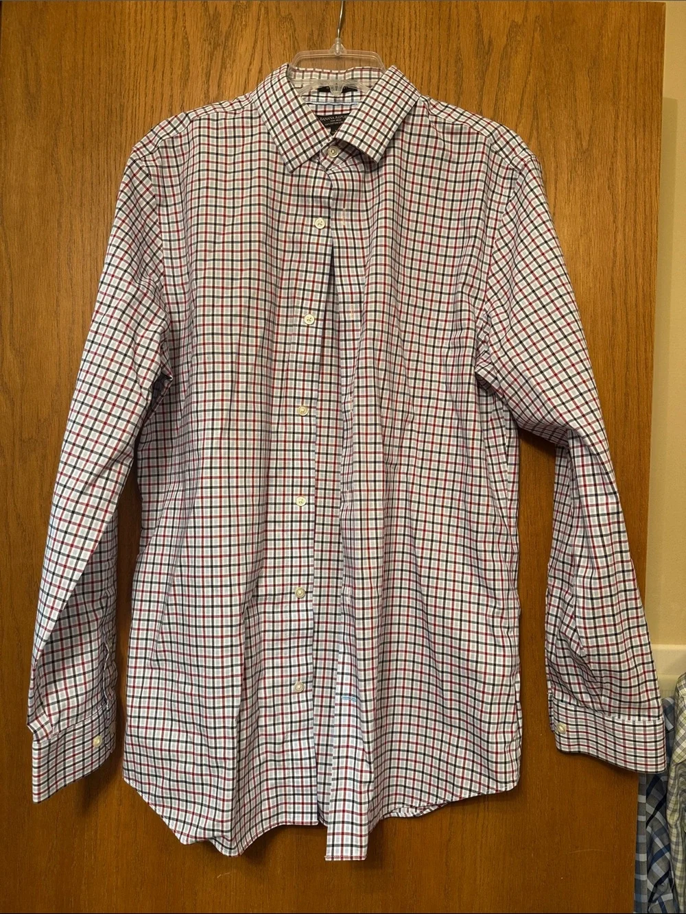 4 Banana Republic Men's Plaid Button-Down Shirt - Blue, Light Green, Pink, White